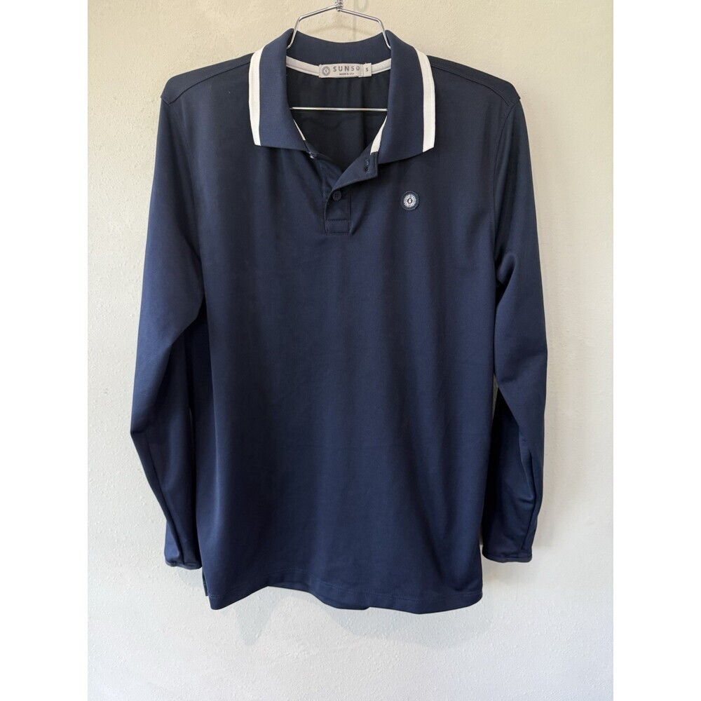 Sun50 Sun 50 Womens Navy Blue Long Sleeve UPF 50 Golf Shirt Outdoor Collared Top
